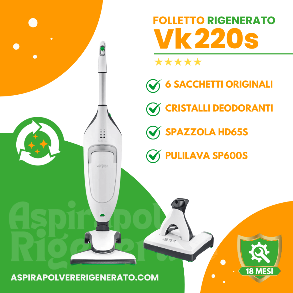 Folletto VK220s con Pulilava SP600s