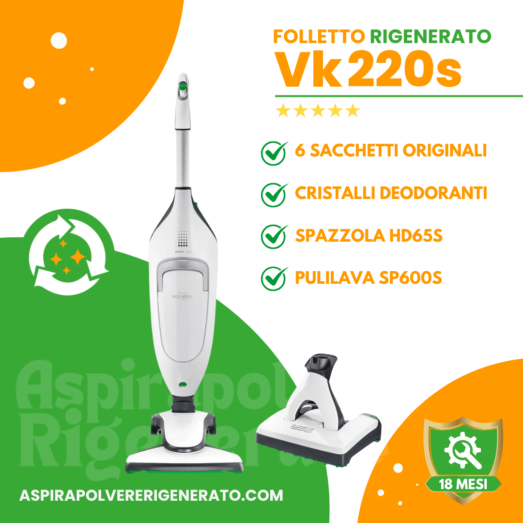 Folletto VK220s con Pulilava SP600s