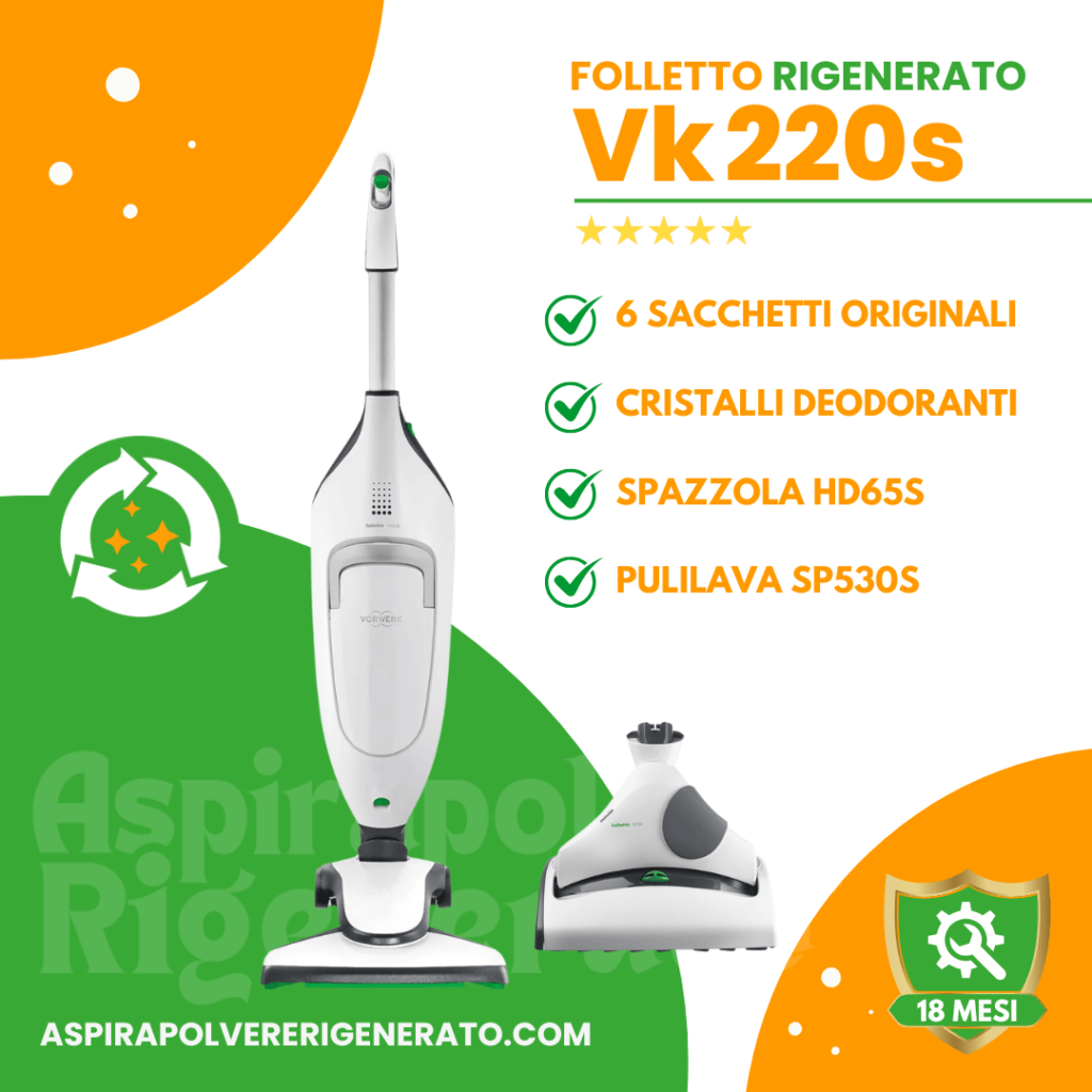 Folletto VK220s con Pulilava SP530s